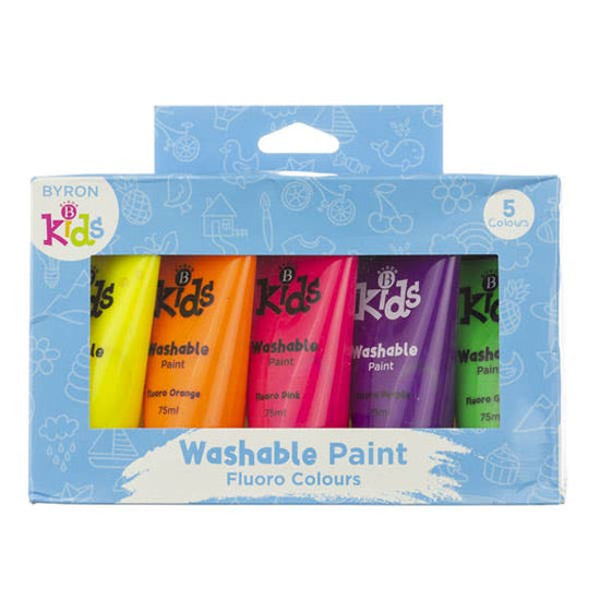 Jasart Kids Washable Paint Set - Fluoro Colours - Prepp'd Kids - Jasart