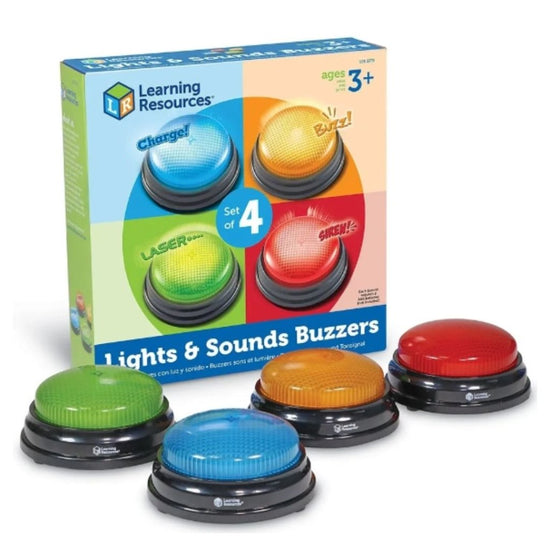 Light & Sound Answer Buzzers - Prepp'd Kids - Learning Resources