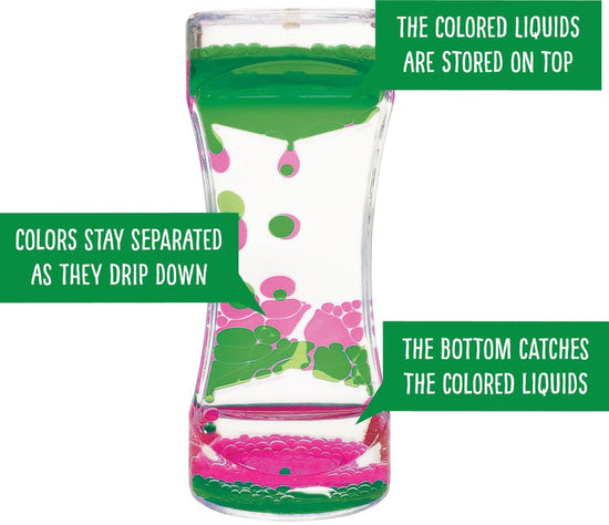 Liquid Motion Bubbler - Green & Pink - Prepp'd Kids - Teacher Created Resources