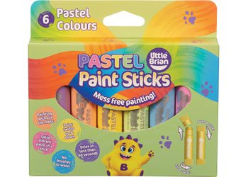 Little Brian Paint Sticks - Pastel 6 Pack - Prepp'd Kids - Little Brian