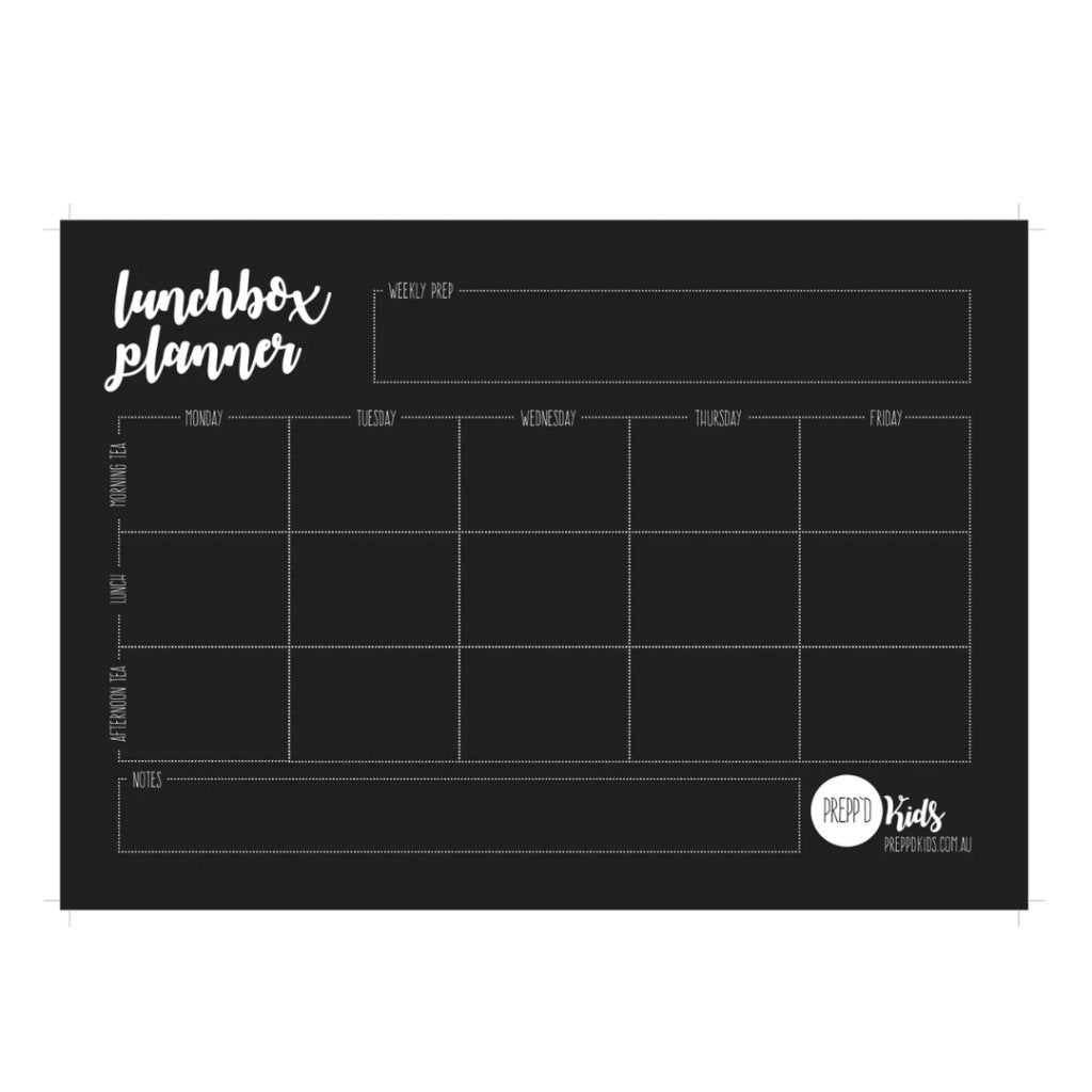 Lunchbox Planner (A4 size) - Prepp'd Kids - Prepp'd Kids