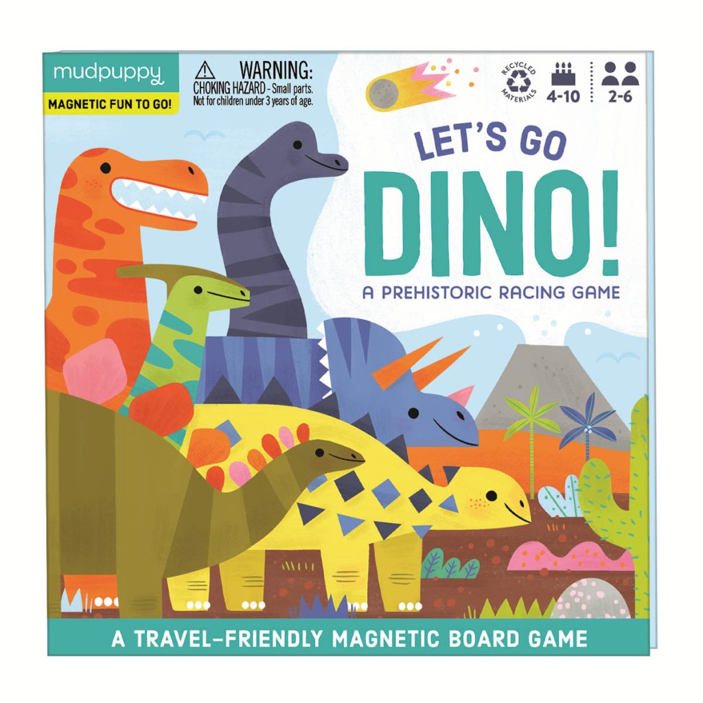 Magnetic Board Game - Lets go Dino - Prepp'd Kids - Mudpuppy
