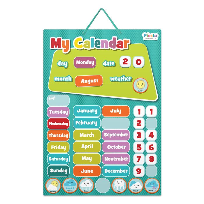 Magnetic Calendar - Prepp'd Kids - Fiesta Crafts