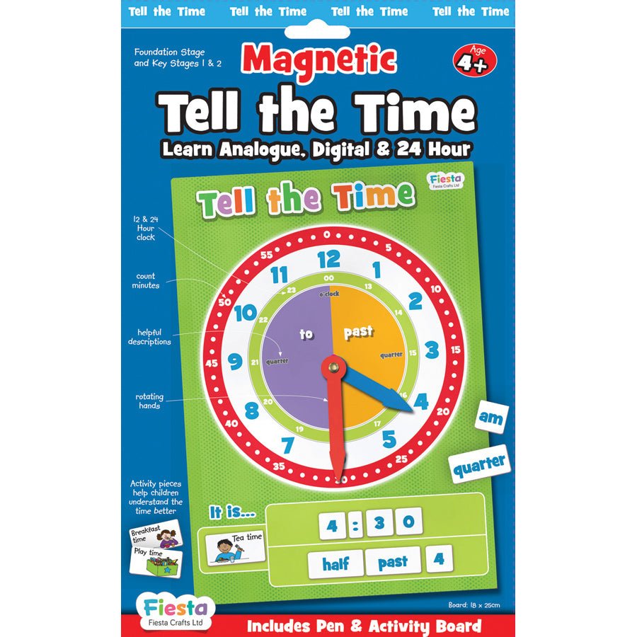 Magnetic Tell the Time - Prepp'd Kids - Fiesta Crafts