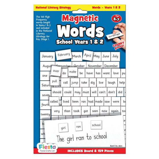 Magnetic Words - School Years 1 & 2 - Prepp'd Kids - Fiesta Crafts