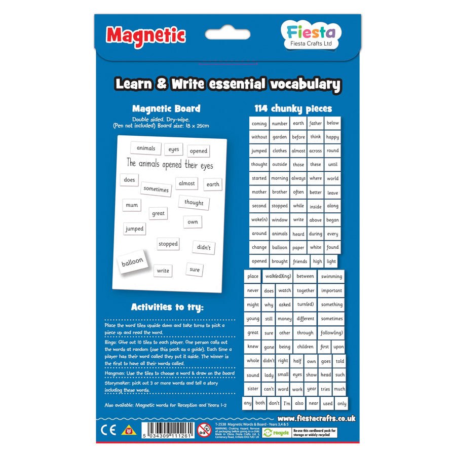 Magnetic Words - School Years 3-5 - Prepp'd Kids - Fiesta Crafts