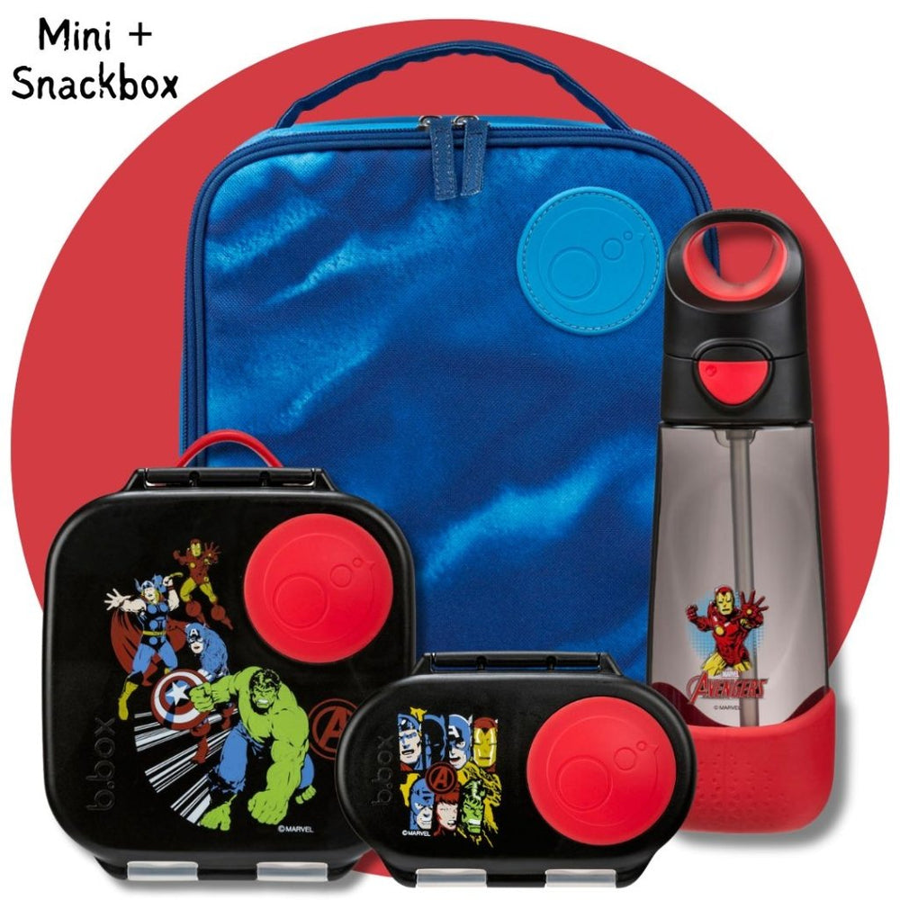 Mini+Snack Bundle 2 - Avengers (Blue Bag) - Prepp'd Kids - B.box