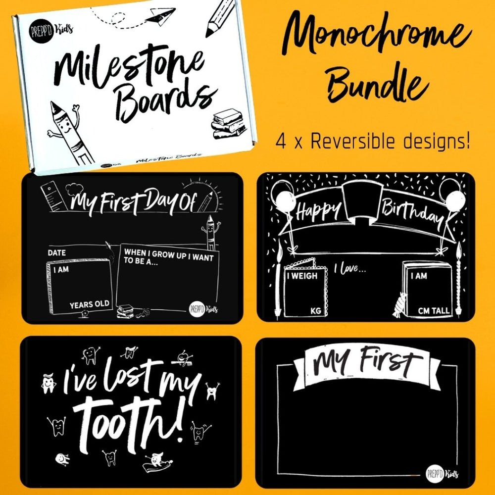 Monochrome Bundle Pack (4 pieces) - Prepp'd Kids - Prepp'd Kids