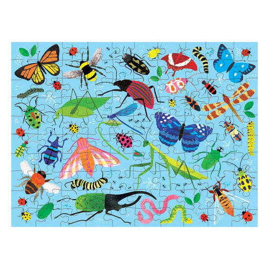 Mudpuppy Bugs & Birds Double-Sided Puzzle (100pcs) - Prepp'd Kids - Mudpuppy