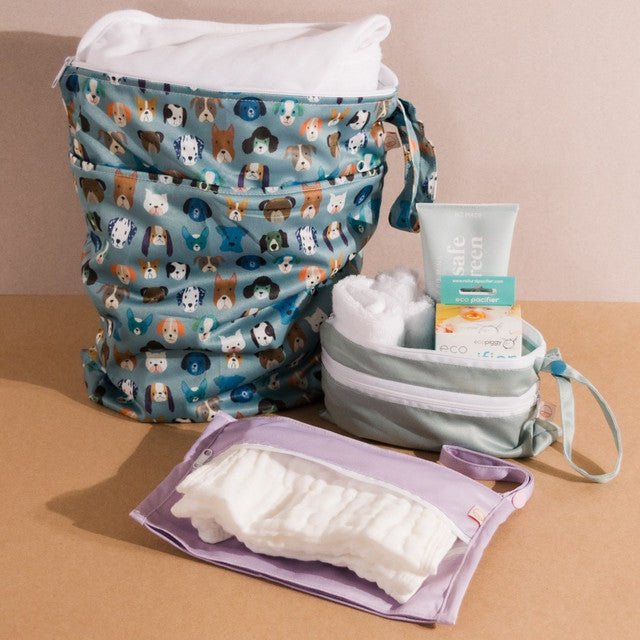 
                  
                    Nestling Double Pocket Wet Bag - Dogs - Prepp'd Kids - Nestling
                  
                