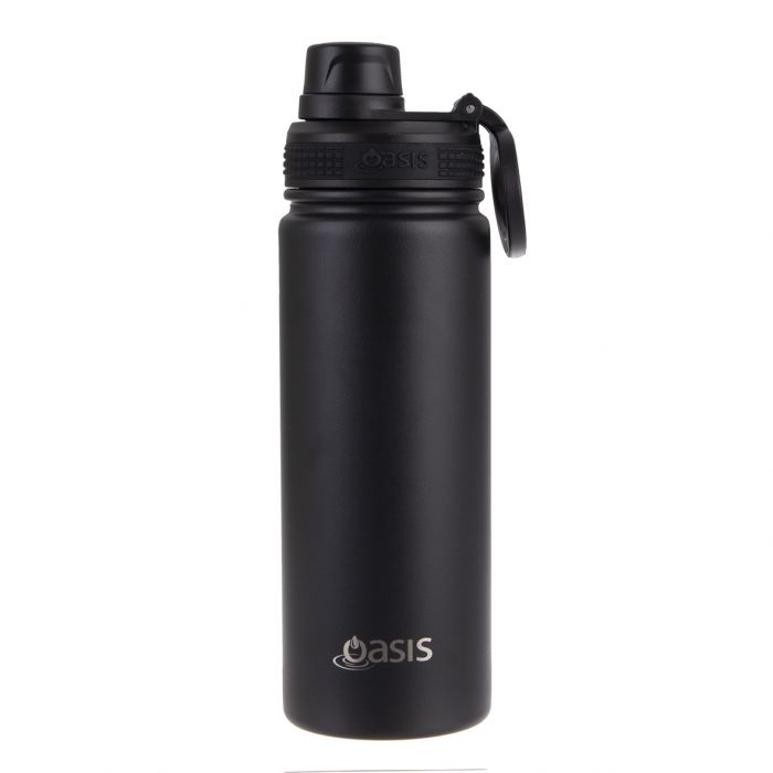 Oasis Challenger Insulated 550ml Drink Bottle - Black - Prepp'd Kids - Oasis