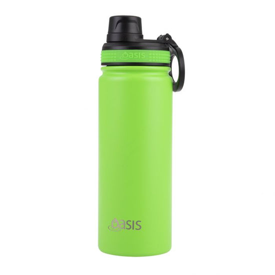 Oasis Challenger Insulated 550ml Drink Bottle - Neon Green - Prepp'd Kids - Oasis
