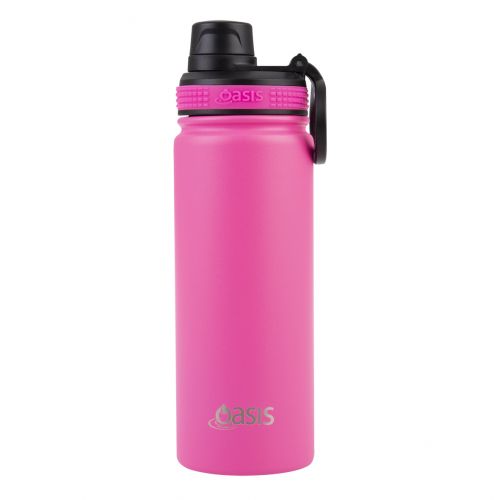 Oasis Challenger Insulated 550ml Drink Bottle - Neon Pink - Prepp'd Kids - Oasis