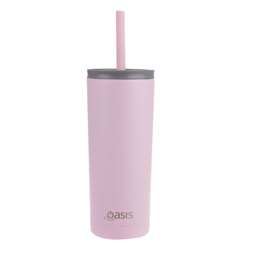 Oasis Super Sipper Insulated Tumbler (600ml) - Carnation Pink - Prepp'd Kids - Oasis