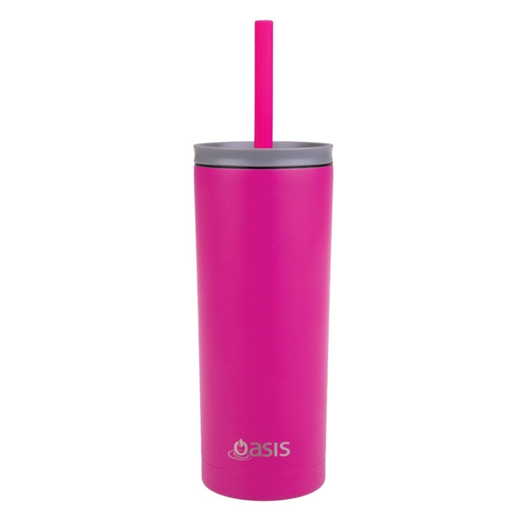 Oasis Super Sipper Insulated Tumbler (600ml) - Fuchsia - Prepp'd Kids - Oasis