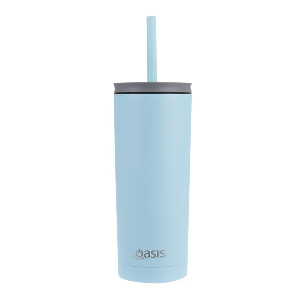 Oasis Super Sipper Insulated Tumbler (600ml) - Island Blue - Prepp'd Kids - Oasis