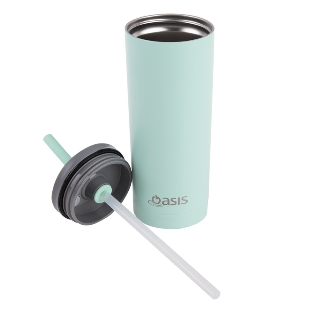 Oasis Super Sipper Insulated Tumbler (600ml) - Mint - Prepp'd Kids - Oasis