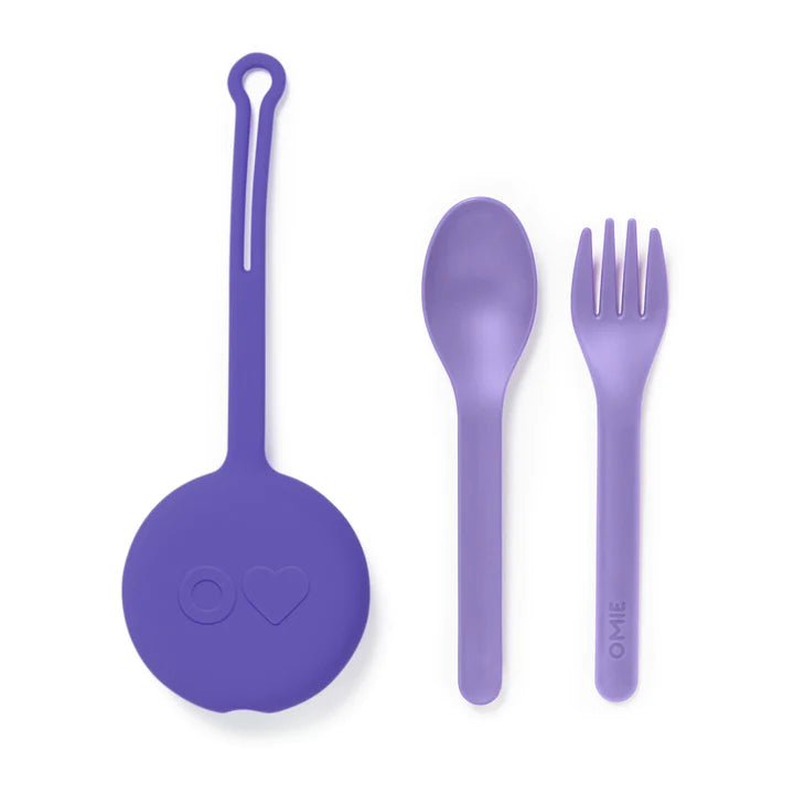 Omie 3 Piece Cutlery Pod Set - Lilac - Prepp'd Kids - OmieBox