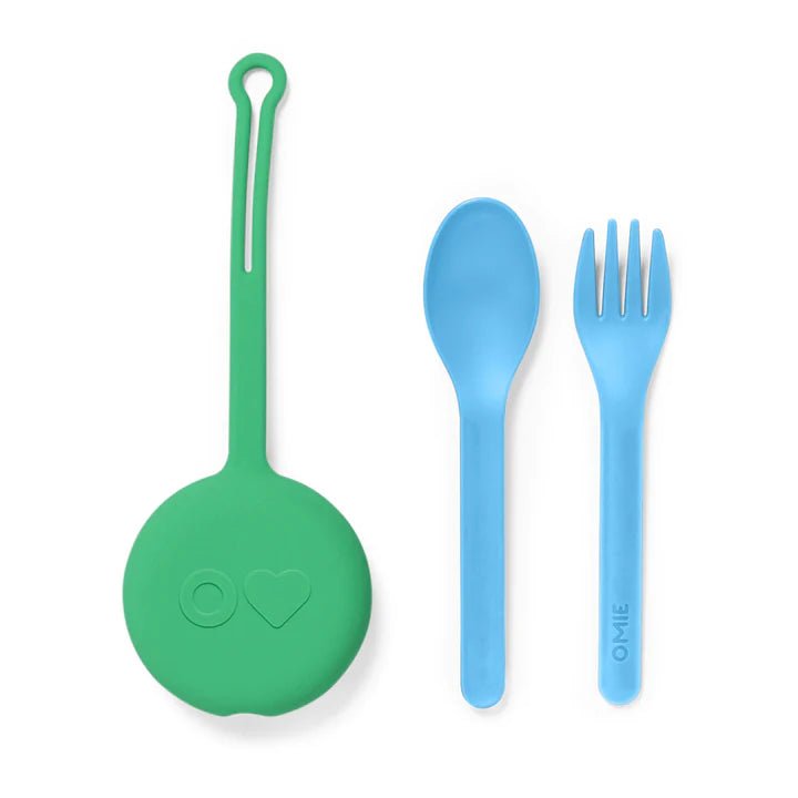 Omie 3 Piece Cutlery Pod Set - Mint Green - Prepp'd Kids - OmieBox