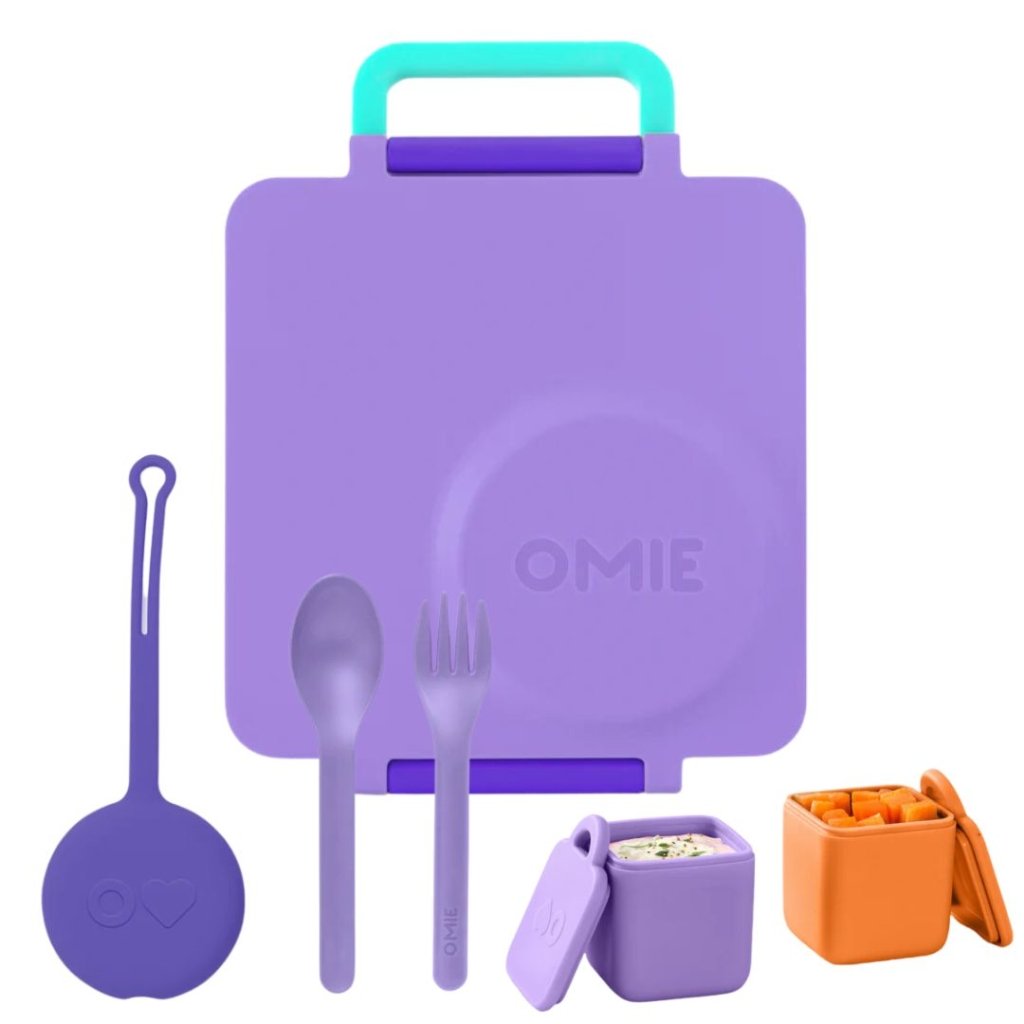 OmieBox OmiePod Kids Utensils Set with Case - 2 Piece Plastic