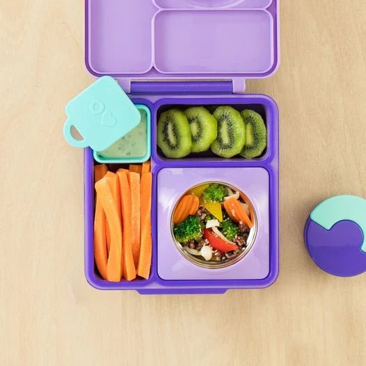 OmieDip Silicone Dip Container - Blue/Lime - Prepp'd Kids - OmieBox