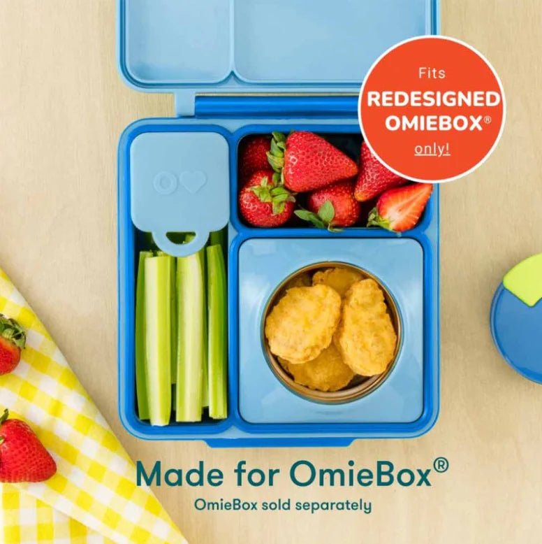 OmieDip Silicone Dip Container - Blue/Lime - Prepp'd Kids - OmieBox