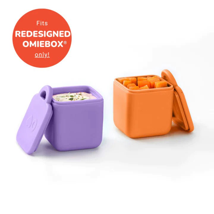 OmieDip Silicone Dip Container - Purple/Orange - Prepp'd Kids - OmieBox