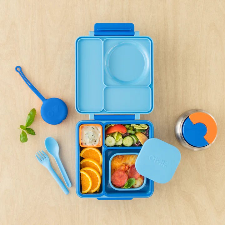 OmieSnack Silicone Snack Container - Blue - Prepp'd Kids - OmieBox