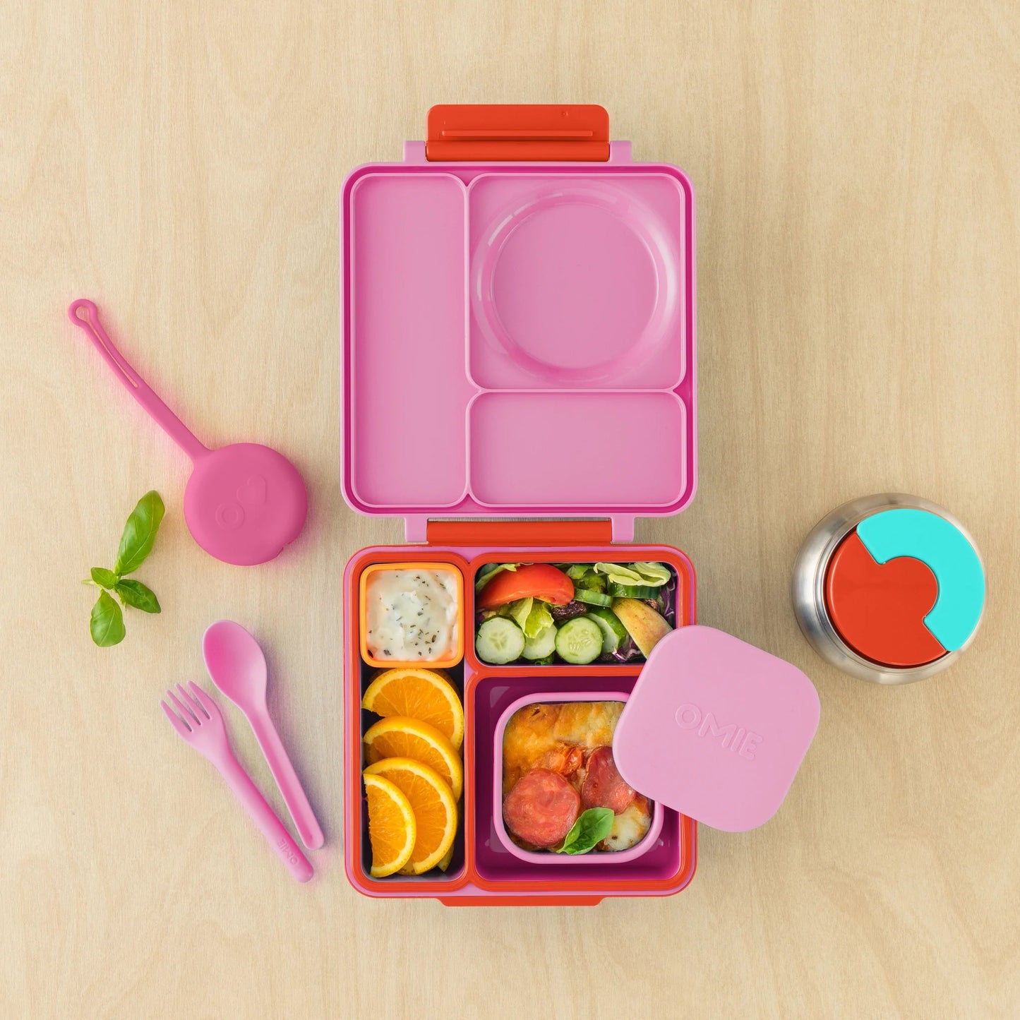 OmieSnack Silicone Snack Container - Pink - Prepp'd Kids - OmieBox