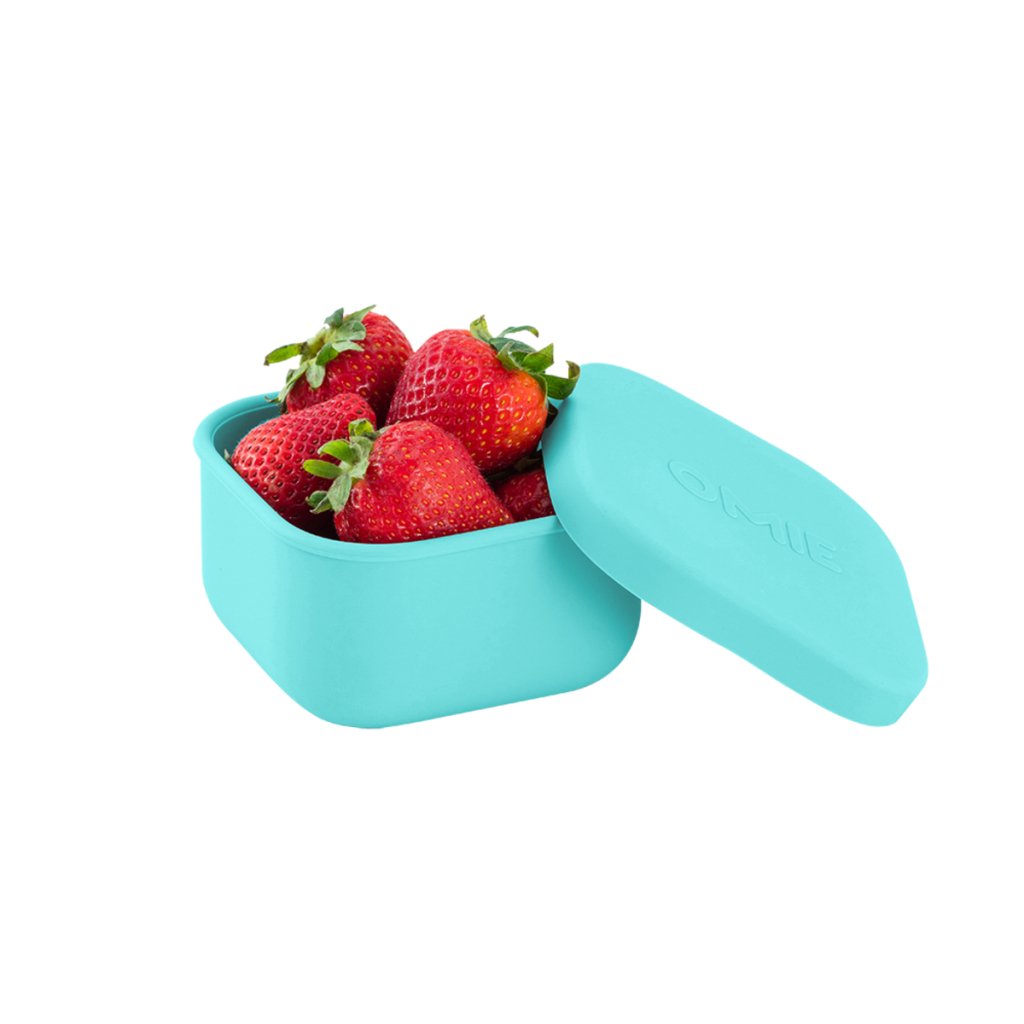 OmieSnack Silicone Snack Container - Teal - Prepp'd Kids - OmieBox