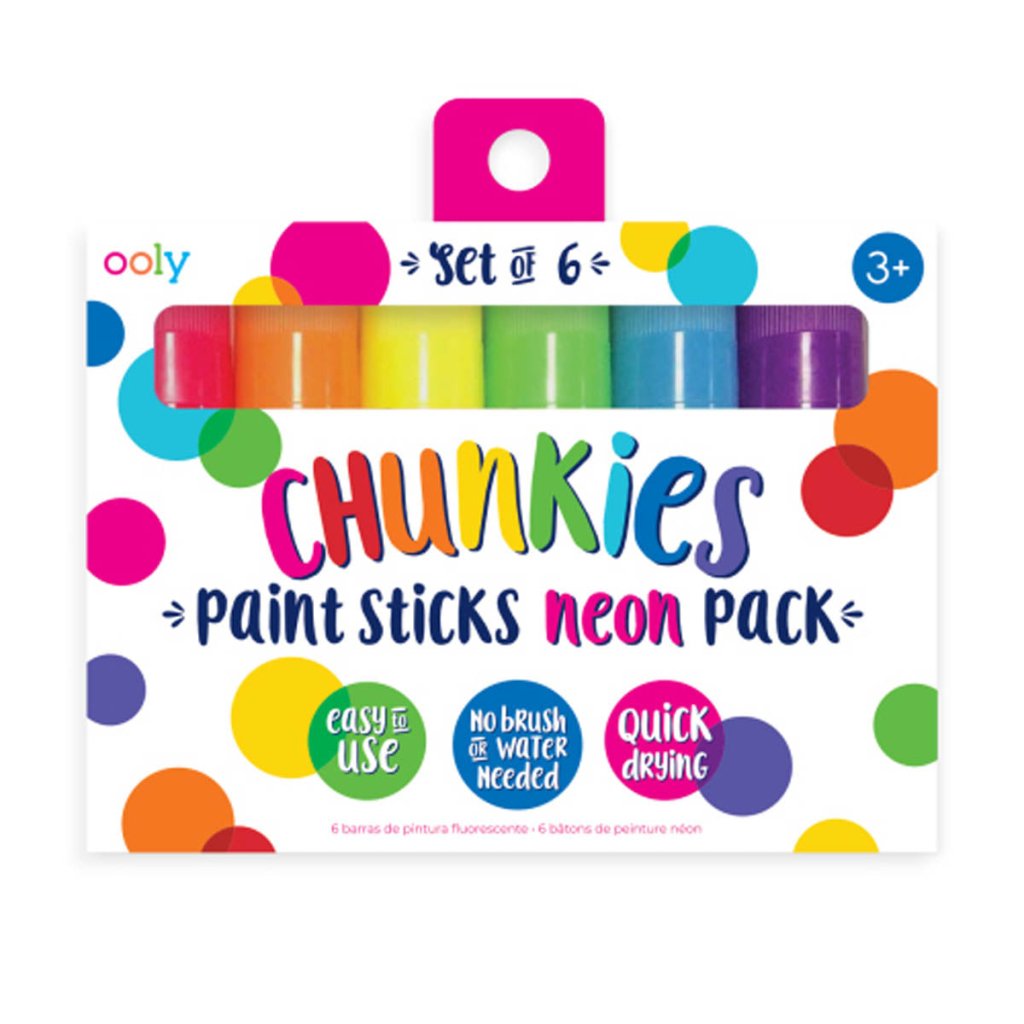 Ooly Chunkie Paint Stick (6 Neon) - Prepp'd Kids - Ooly