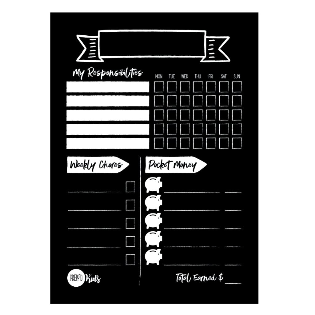 Responsibility Chart Set (Flexible Magnetic) - Prepp'd Kids - Prepp'd Kids