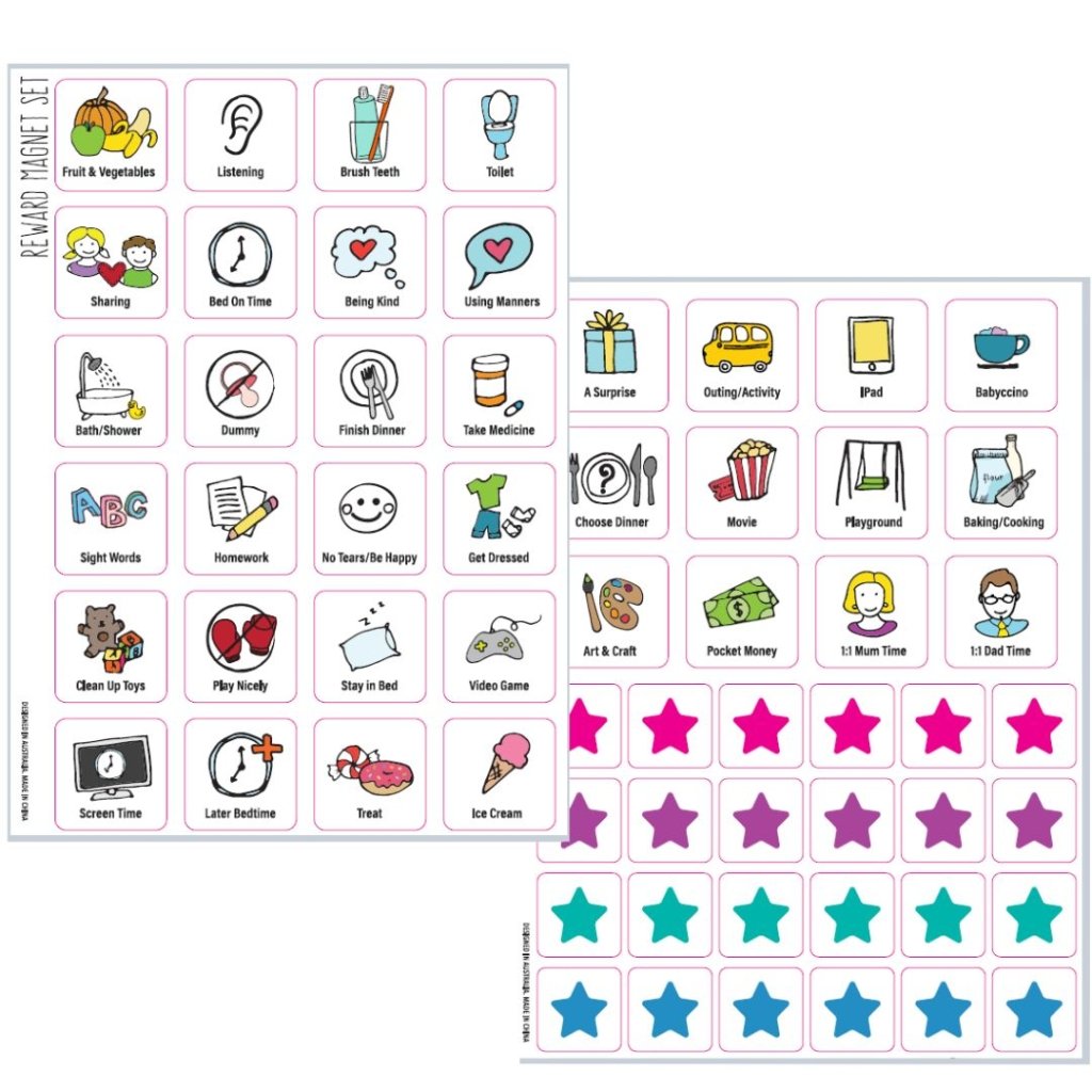 Reward Chart Set (flexible magnetic) – Prepp'd Kids