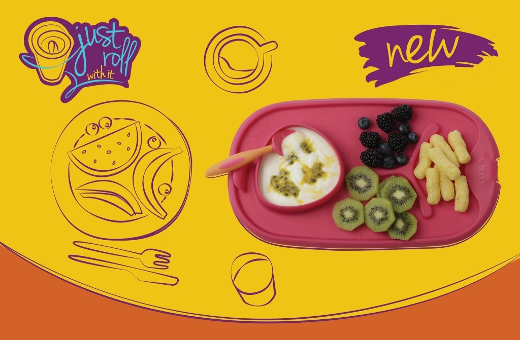 Roll + Go Mealtime Mat - Lemon Sherbet - Prepp'd Kids - B.box