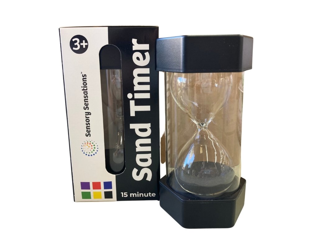 Sand Timer - Black (15 Minutes) - Prepp'd Kids - Sensory Sensations