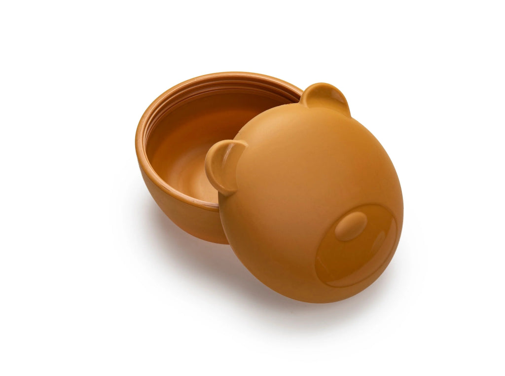 Silicone Animal Bowls with Lid + Utensils - Bear - Prepp'd Kids - Melii