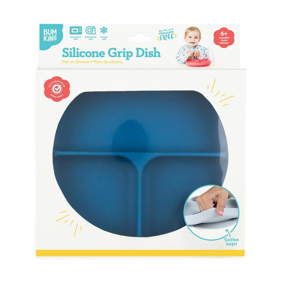 Silicone Grip Dish - Dark Blue - Prepp'd Kids - Bumkins