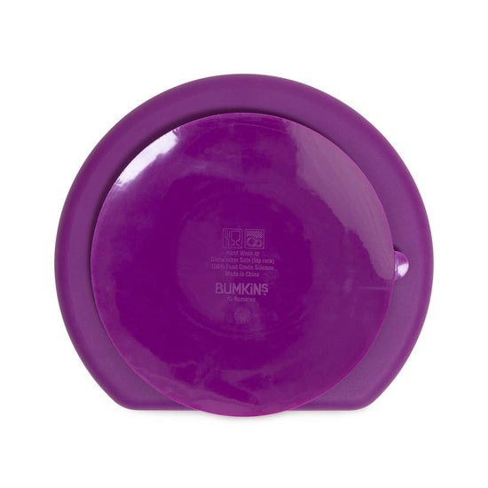 Load image into Gallery viewer, Silicone Grip Dish - Dark Purple - Prepp&amp;#39;d Kids - Bumkins
