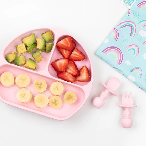 Silicone Grip Dish - Pink - Prepp'd Kids - Bumkins