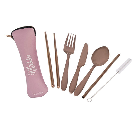 Stainless Steel Traveller's Cutlery Set (6 piece) - Prepp'd Kids - Appetito