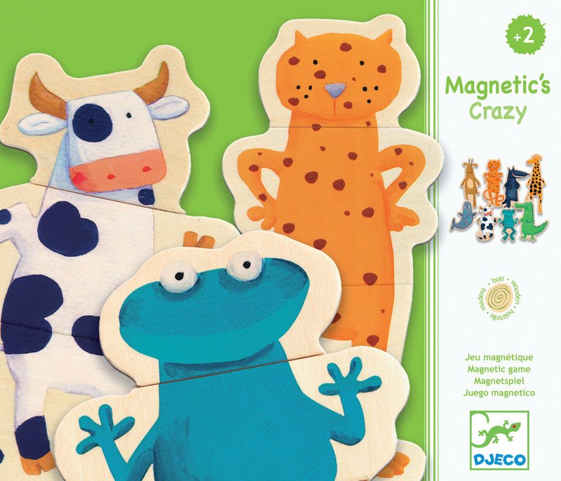 Wooden Magnetic Crazy Animals Set - Prepp'd Kids - Djeco