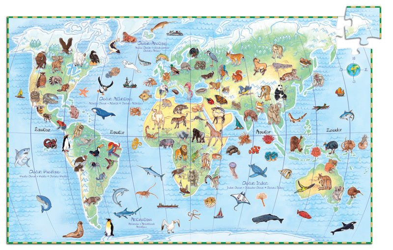 World Animals 100pc Observation Puzzle - Prepp'd Kids - Djeco