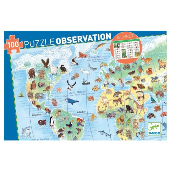 World Animals 100pc Observation Puzzle - Prepp'd Kids - Djeco