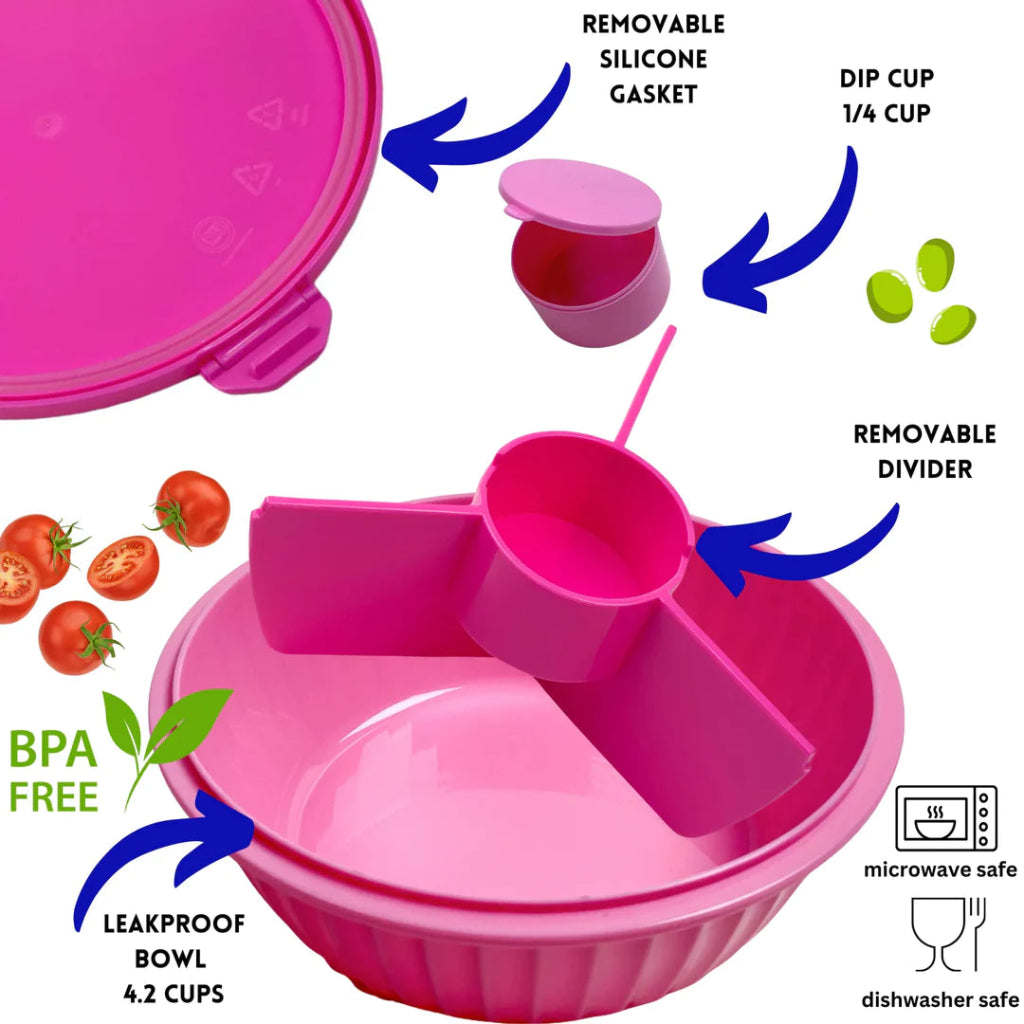 Yumbox Poke Bowl - Guava Pink - Prepp'd Kids - Yumbox